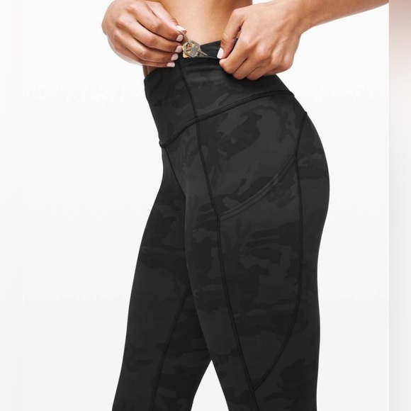 Lululemon Fast and Free Tight II Leggings 25” Incognito Camo Multi Grey Sz 6 - Picture 3 of 9